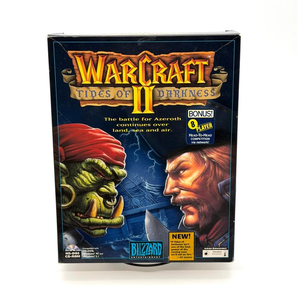 Warcraft II Tides of Darkness PC Big Box Vintage 1995 Blizzard Entertainment